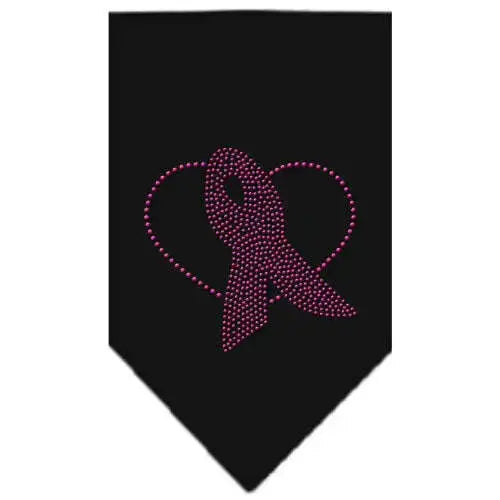 Pink-Ribbon-Rhinestone-Bandana-Black-Small-GreatEagleInc-333941097