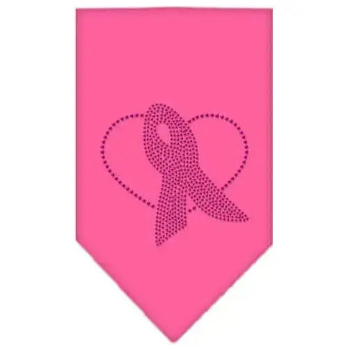 Pink-Ribbon-Rhinestone-Bandana-Bright-Pink-Large-GreatEagleInc-333881247