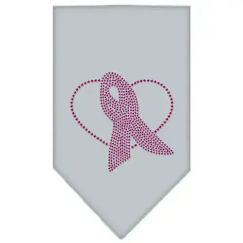 Pink-Ribbon-Rhinestone-Bandana-Grey-Small-GreatEagleInc-333880691