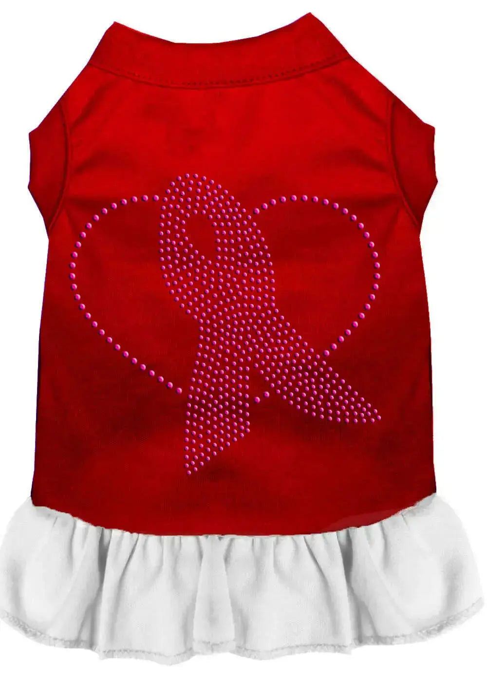 Pink-Ribbon-Rhinestone-Dress-Red-With-White-Xl-GreatEagleInc-333615113