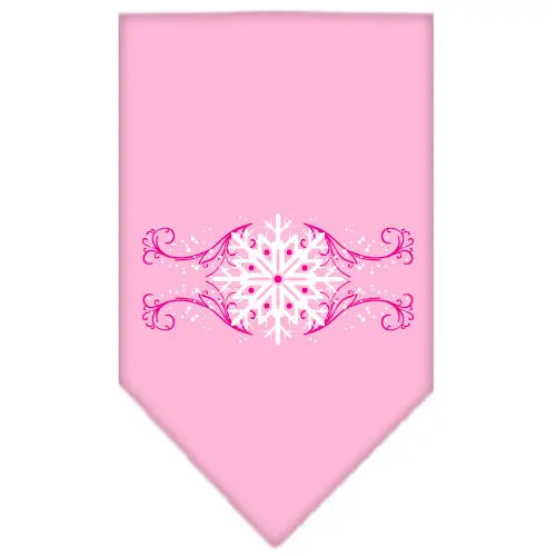Pink Snowflake Swirls Screen Print Bandana Light Pink Small Default Title