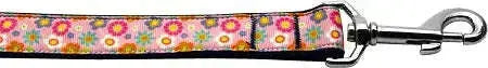 Pink-Spring-Flowers-Nylon-Dog-Leash-3-8-Inch-Wide-4ft-Long-GreatEagleInc-318786121