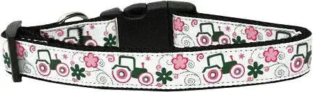 Pink-Tractors-Nylon-Dog-Collar-Large-GreatEagleInc-318920342