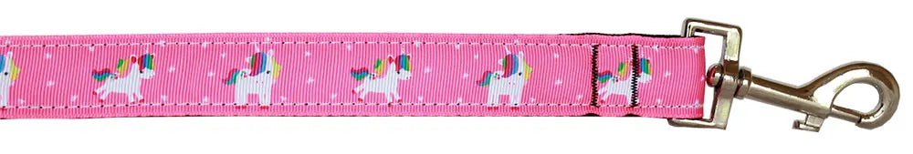 Pink Unicorn Nylon Pet Leash 1in By 6ft Default Title