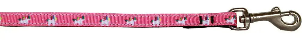 Pink-Unicorn-Nylon-Pet-Leash-3-8in-By-4ft-GreatEagleInc-320011156