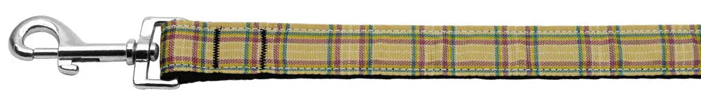 Plaid Nylon Collar Khaki 1 Wide 4ft Lsh Default Title