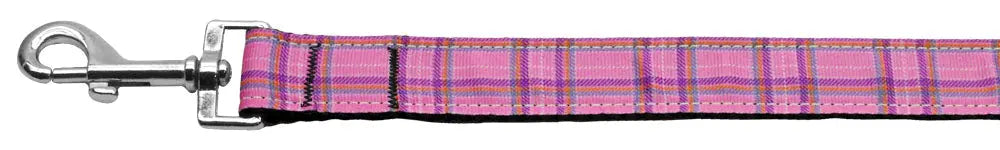 Plaid Nylon Collar Pink 1 Wide 4ft Lsh Default Title