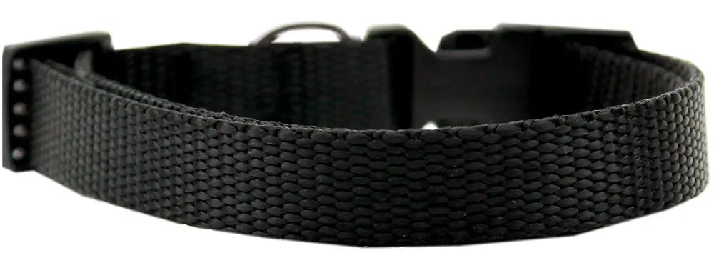 Plain Nylon Dog Collar Xl Black Default Title
