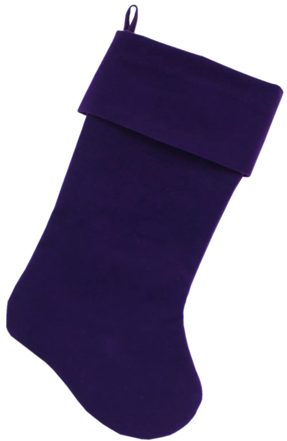 Plain Velvet 18 Inch Christmas Stocking Purple Default Title