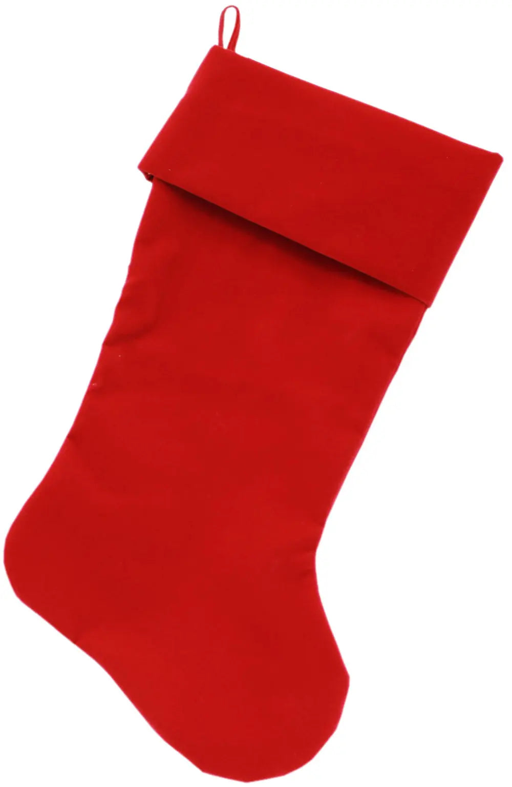 Plain Velvet 18 Inch Christmas Stocking Red Default Title