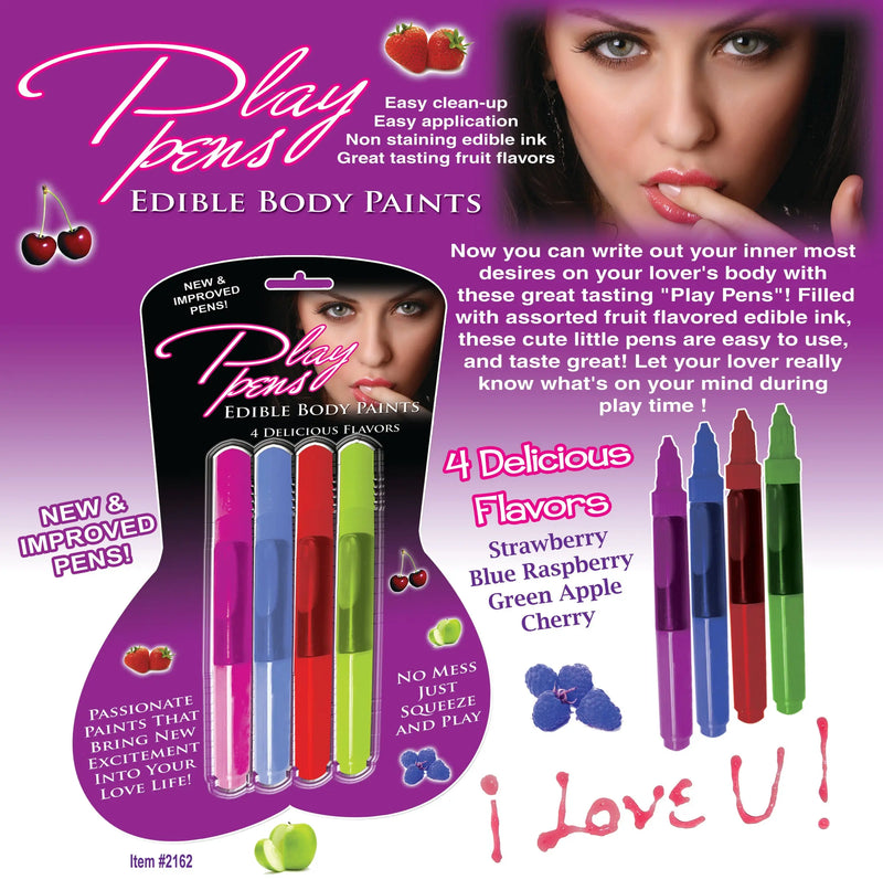 Play Pen Edible Body Paint 4 Pack