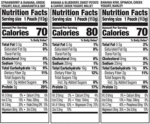 Plum Organics Mighty 4, Organic Toddler Food, Variety Pack, 4 Ounce (Pack of 18)