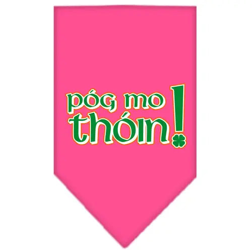 Pog Mo Thoin Screen Print Bandana Bright Pink Large Default Title