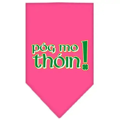 Pog-Mo-Thoin-Screen-Print-Bandana-Bright-Pink-Large-GreatEagleInc-318554667