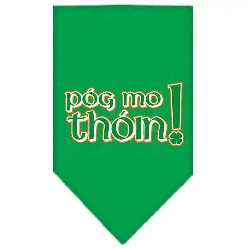 Pog-Mo-Thoin-Screen-Print-Bandana-Emerald-Green-Large-GreatEagleInc-333915988