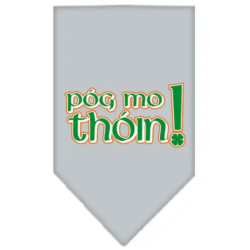Pog Mo Thoin Screen Print Bandana Grey Large Default Title