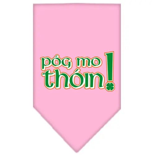 Pog Mo Thoin Screen Print Bandana Light Pink Small Default Title