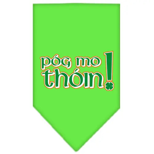 Pog Mo Thoin Screen Print Bandana Lime Green Large Default Title