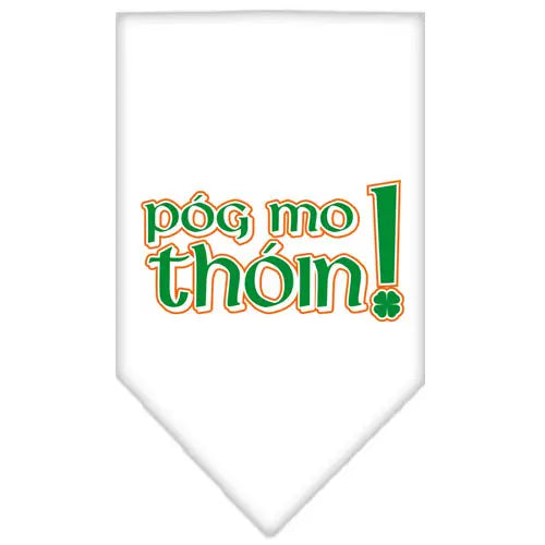 Pog Mo Thoin Screen Print Bandana White Large Default Title