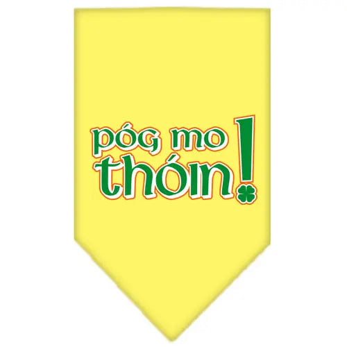 Pog Mo Thoin Screen Print Bandana Yellow Large Default Title