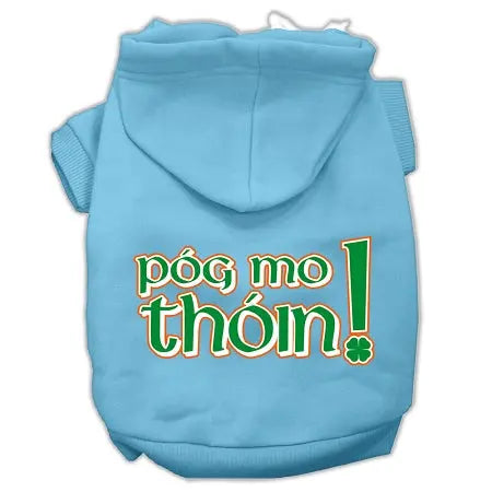 Pog Mo Thoin Screen Print Pet Hoodies Baby Blue Size Xxl Default Title
