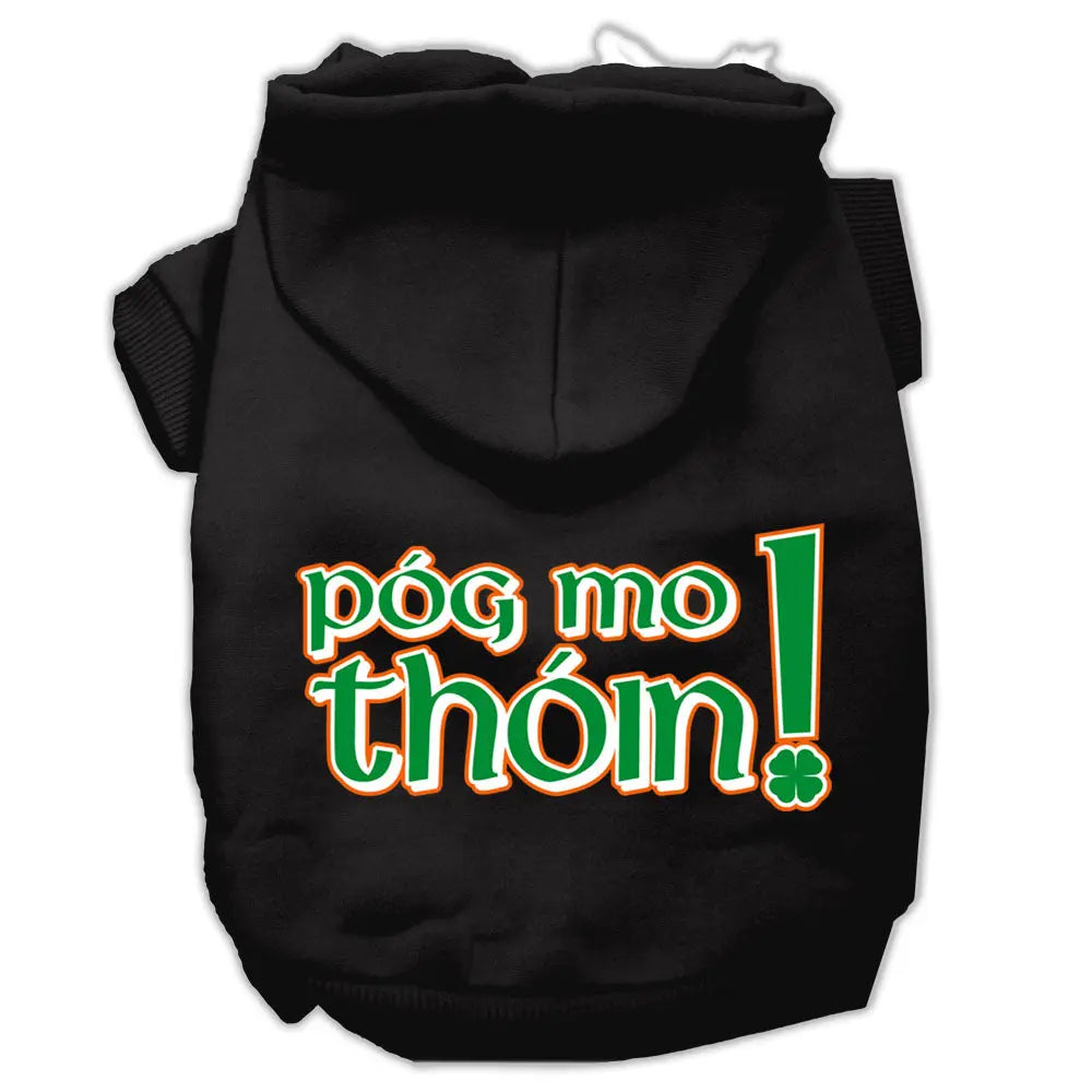 Pog Mo Thoin Screen Print Pet Hoodies Black Size Xl Default Title