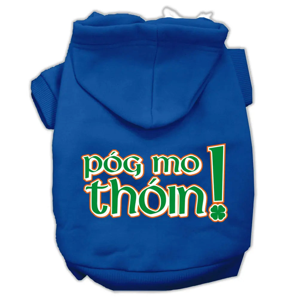 Pog Mo Thoin Screen Print Pet Hoodies Blue Size Sm Default Title