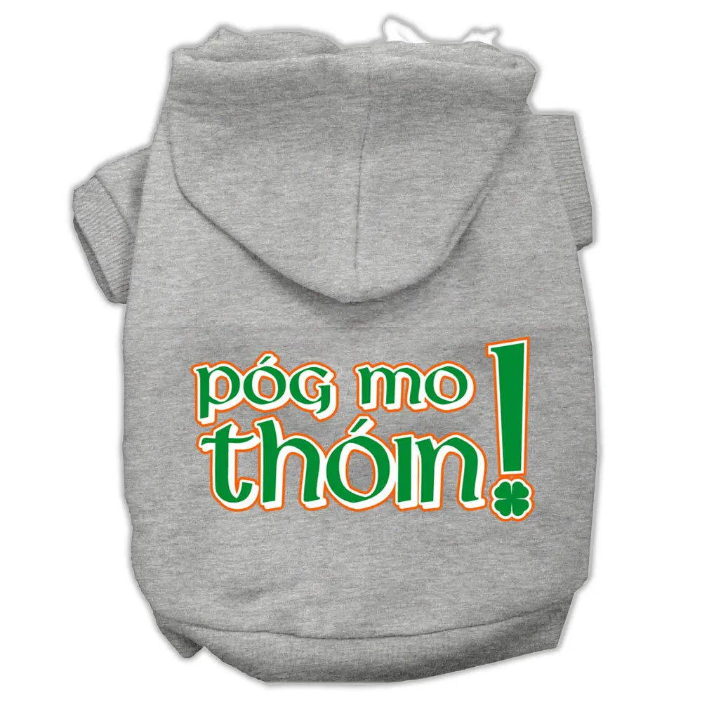 Pog Mo Thoin Screen Print Pet Hoodies Grey Size Med Default Title