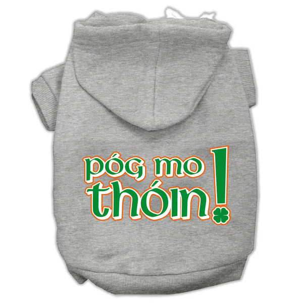 Pog Mo Thoin Screen Print Pet Hoodies Grey Size Xxxl Default Title