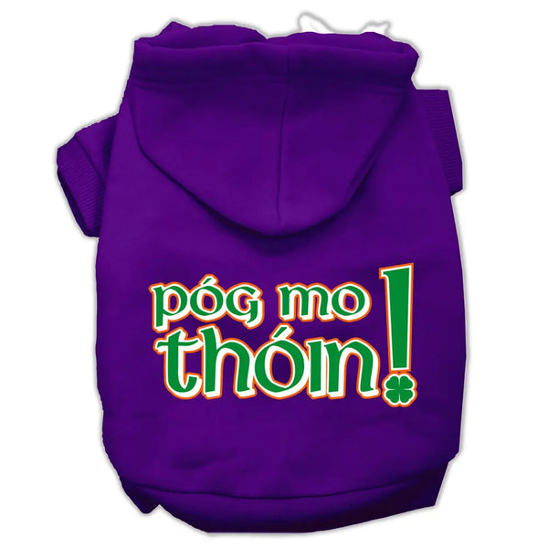Pog Mo Thoin Screen Print Pet Hoodies Purple Size Lg Default Title