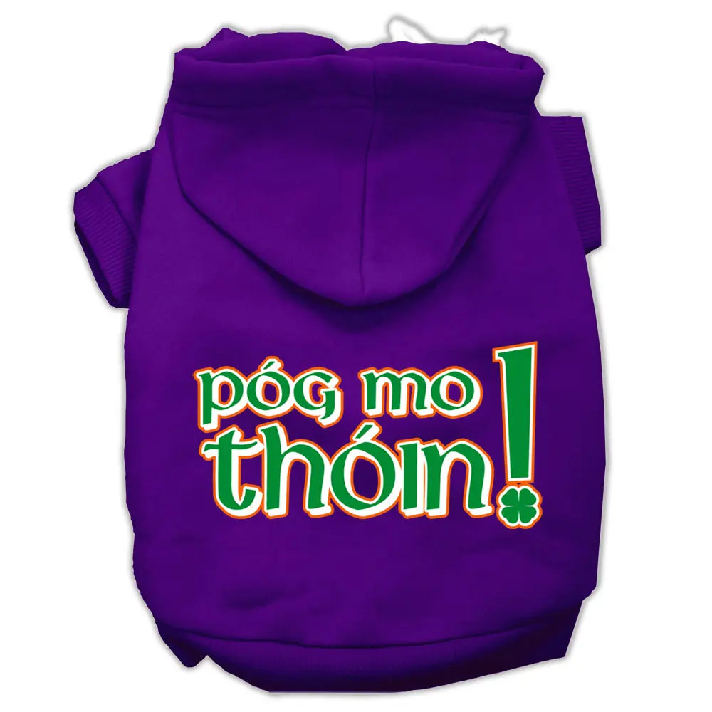 Pog Mo Thoin Screen Print Pet Hoodies Purple Size Med Default Title