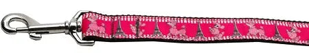 Poodles In Paris Nylon Dog Leash 3/8 Inch Wide 6ft Long Default Title