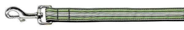 Preppy Stripes Nylon Ribbon Collars Green/white 1 Wide 4ft Lsh Default Title