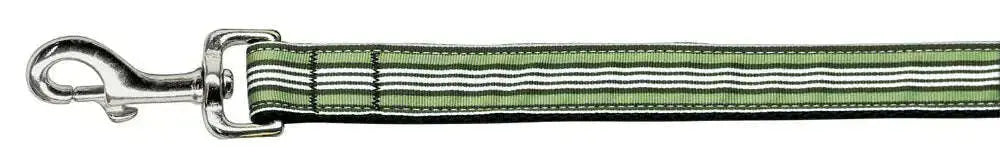 Preppy-Stripes-Nylon-Ribbon-Collars-Green-white-1-Wide-4ft-Lsh-GreatEagleInc-318780695