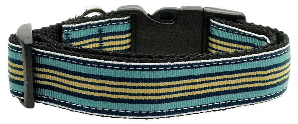 Preppy-Stripes-Nylon-Ribbon-Collars-Light-Blue-khaki-Medium-GreatEagleInc-318898127