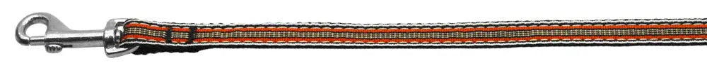Preppy Stripes Nylon Ribbon Collars Orange/khaki 3/8 Wide 4ft Lsh Default Title