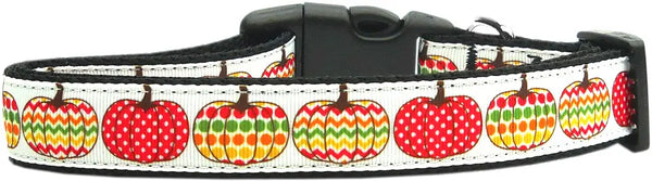 Pretty Pumpkins Nylon Dog Collar Medium Narrow Default Title
