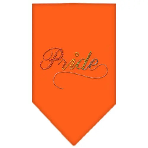 Pride Rhinestone Bandana Orange Small Default Title