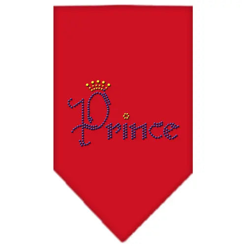 Prince Rhinestone Bandana Red Small Default Title