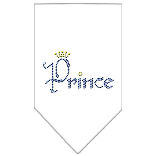 Prince Rhinestone Bandana White Small Default Title
