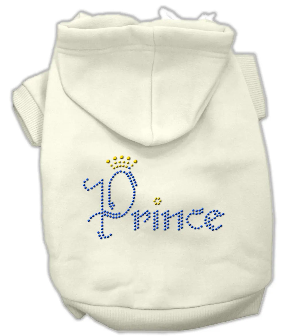 Prince Rhinestone Hoodies Cream L Default Title
