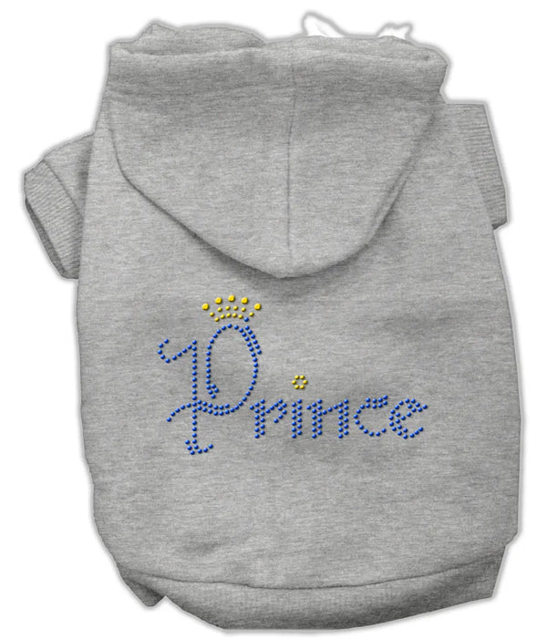 Prince Rhinestone Hoodies Grey L Default Title