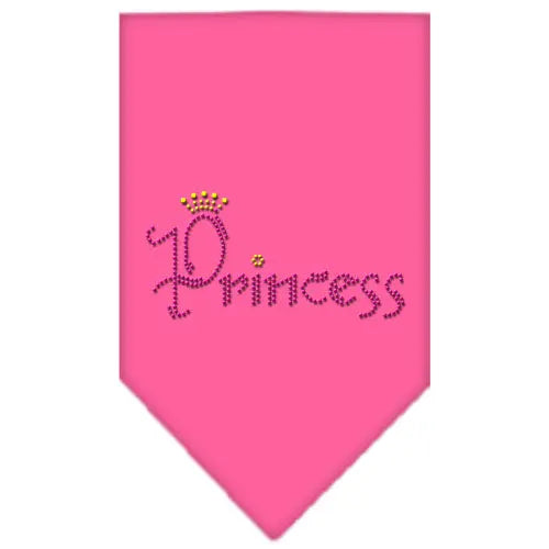 Princess Rhinestone Bandana Bright Pink Small Default Title
