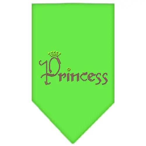 Princess Rhinestone Bandana Lime Green Large Default Title