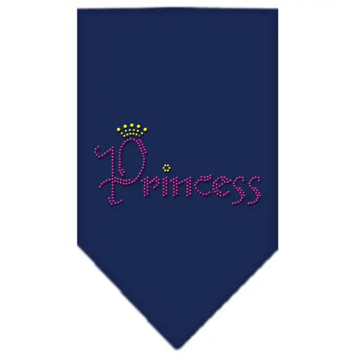 Princess Rhinestone Bandana Navy Blue Large Default Title