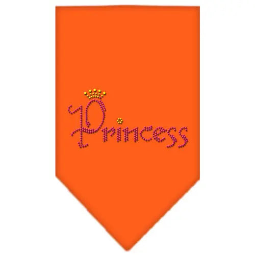 Princess Rhinestone Bandana Orange Large Default Title