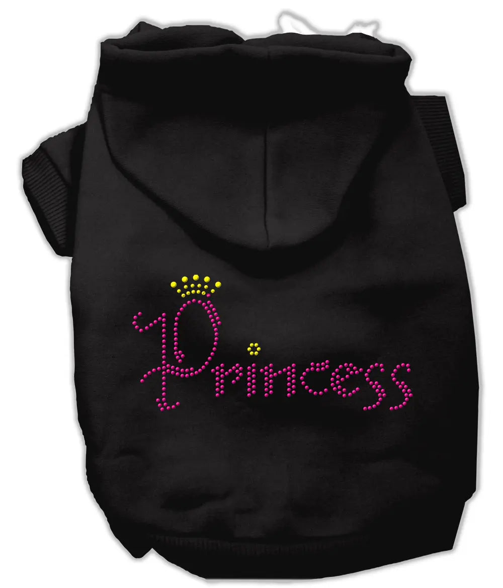 Princess Rhinestone Hoodies Black S Default Title