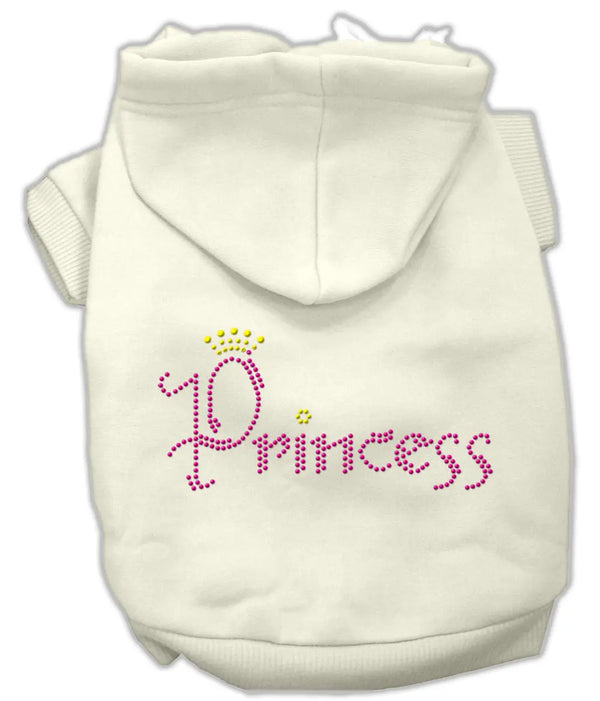 Princess Rhinestone Hoodies Cream L Default Title