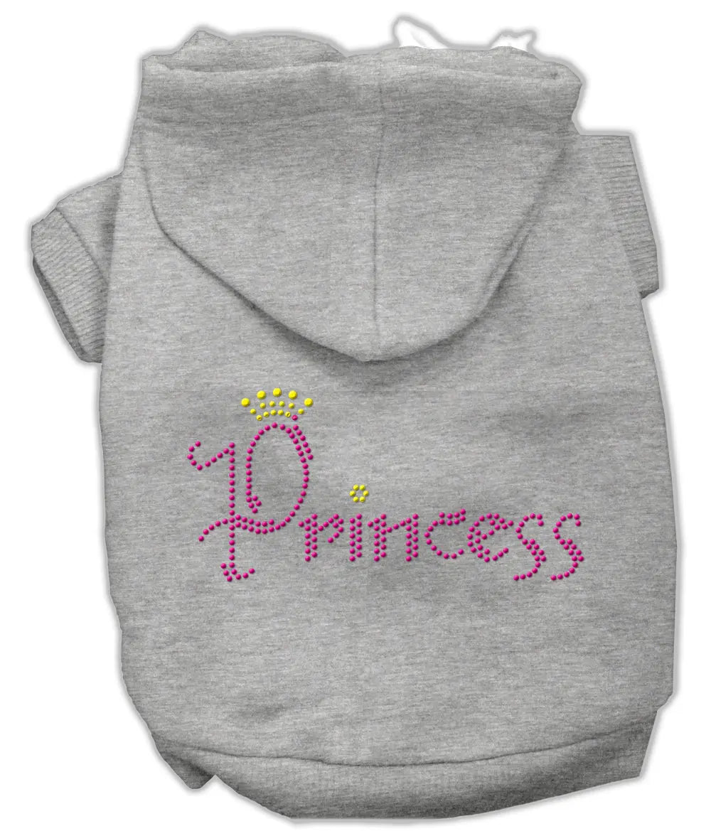 Princess Rhinestone Hoodies Grey Xxl Default Title