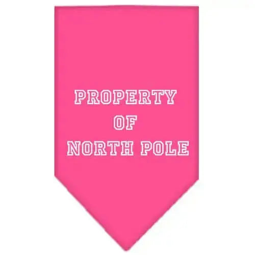 Property-Of-North-Pole-Screen-Print-Bandana-Bright-Pink-Large-GreatEagleInc-319833125